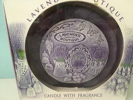 Sviečka ovál- levanduľa, 