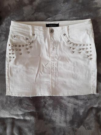 Rifľová sukňa biela, amisu,36