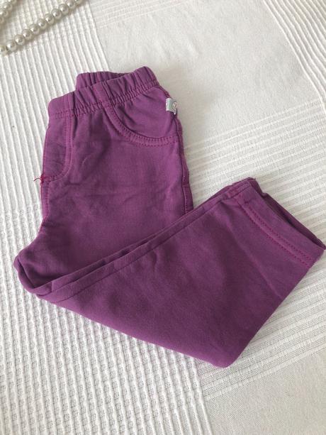 Fialove teplakove nohavice, 80