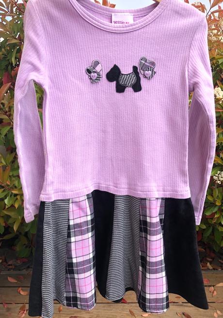 Detské šaty č. 116, dĺžka 64, pás 62, rukáv 42 cm, 116