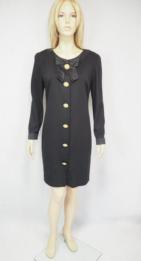 Luxusné vintage vlnené šaty, 38