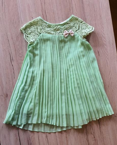 Krásne plisované šaty, h&m,110