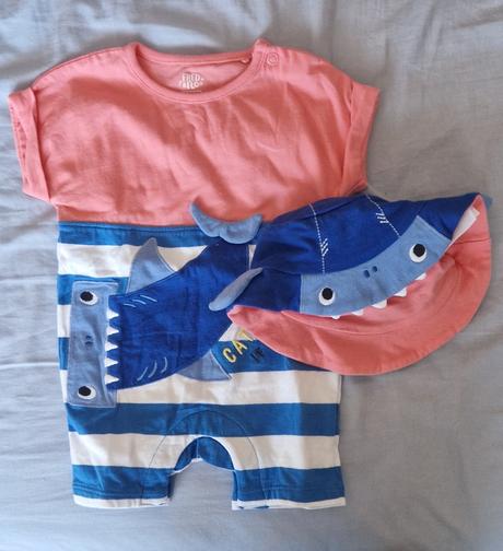 Kratky overal a čiapka 62, f&f,62