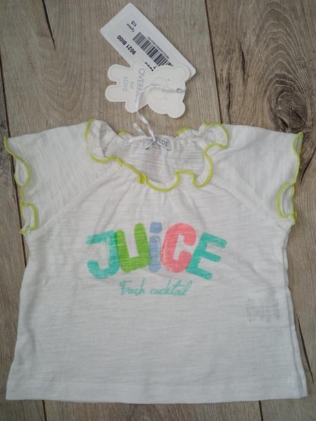 Biele tričko krátky rukáv s nápisom (74), 74