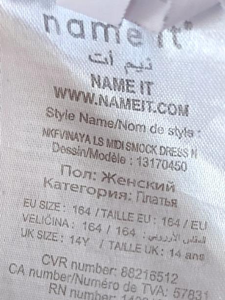 Dievčenské kvetinové šaty, name it,164