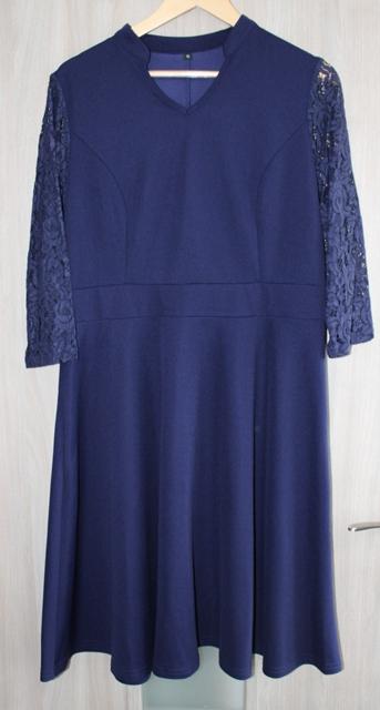 Tmavo modré šaty č.xl, xl
