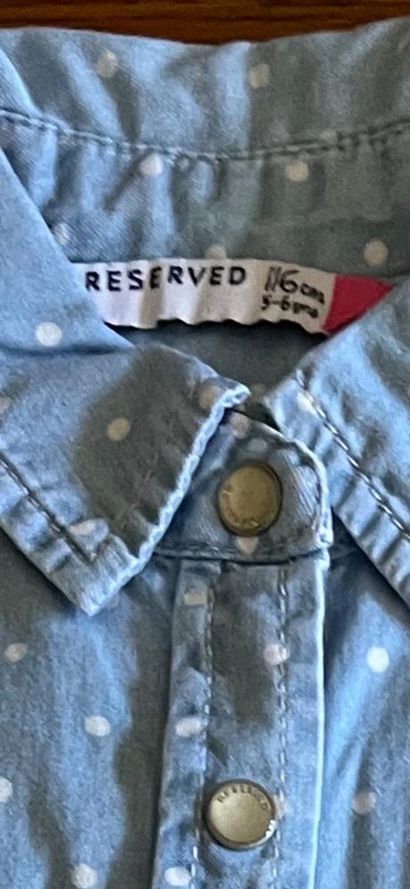 Bodkovaná riflová košeľa reserved, reserved,116