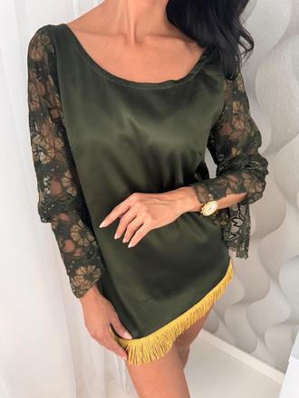 Čipkovaný asymetrický top, xl
