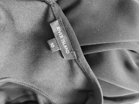 River island čierne šaty s aplikáciou s, river island,s