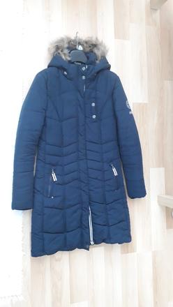 Teplá dámska prešívaná zimná bunda dlhá s/m, takko,m