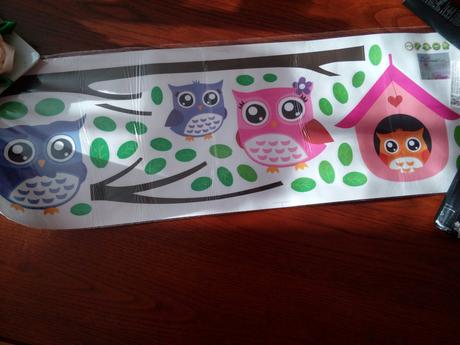 Nalepky na stenu. sovičky,