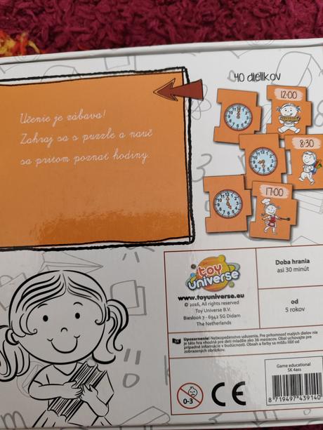 Hra - puzzle. koľko je hodin, 