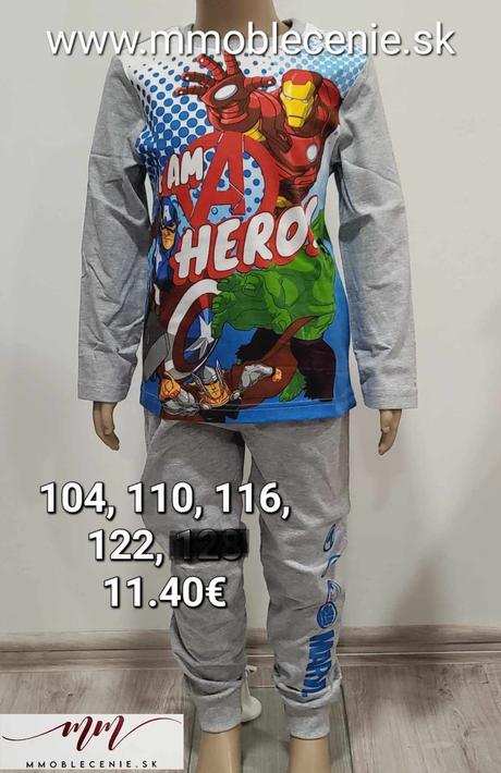 Pyžamo avengers, disney,104 / 110 / 116 / 122