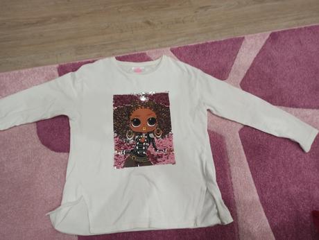 Dievčenské tričko s lolkou next 134, next,134