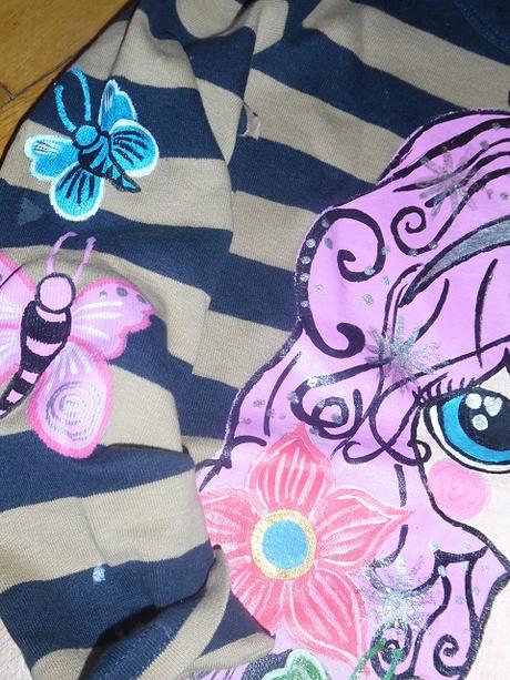 Ručne maľované tričenko, next,110