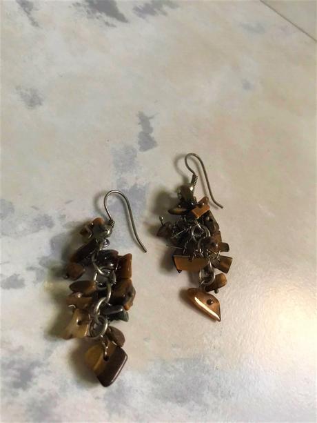 Náušnice z naturálnych kamienkov,