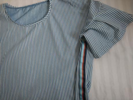 Dámsky modro biely pásikavý top, veľ. xxxl a viac, xxxl