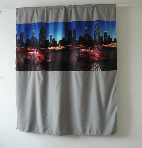 Detské závesy 3d-140x160 formula červená-skladom,