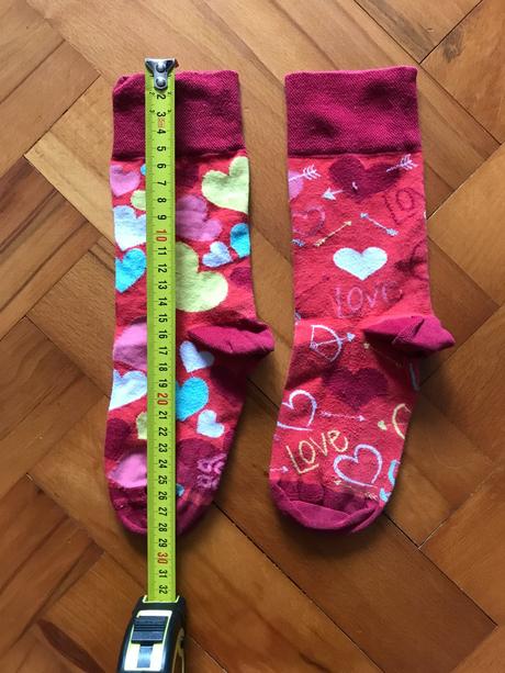 Farebné ponožky - srdiečka, 35