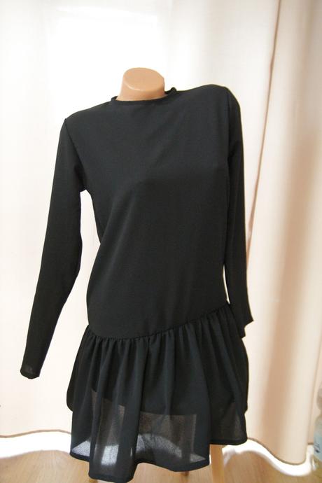 Čierna tunika,šaty pretty little thing m, m