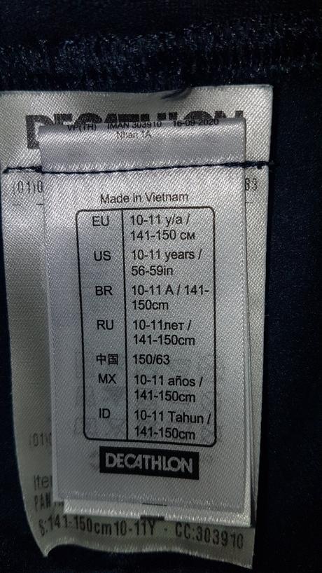 Teplakova suprava, decathlon,140