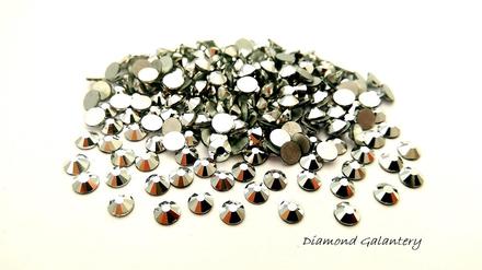 Ozdobné kamienky 5 mm - 50 kusov - strieborné, 