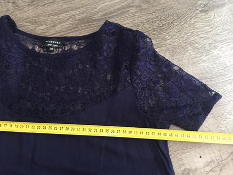 Tmavomodré šaty s cipkou, reserved,38