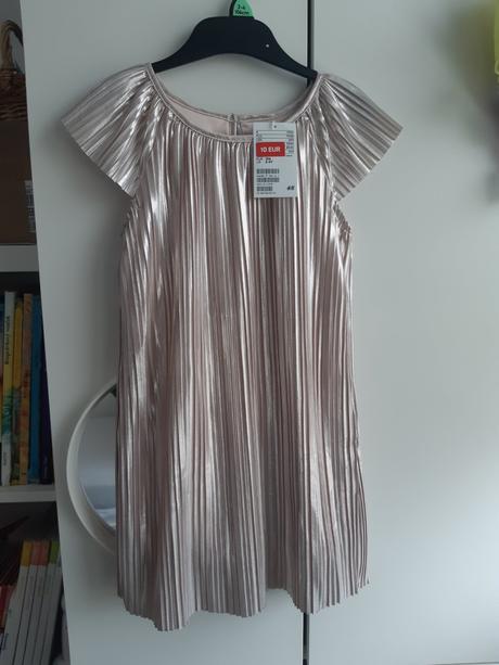 Nové plisové šaty,  veľ. 104, h&m,104