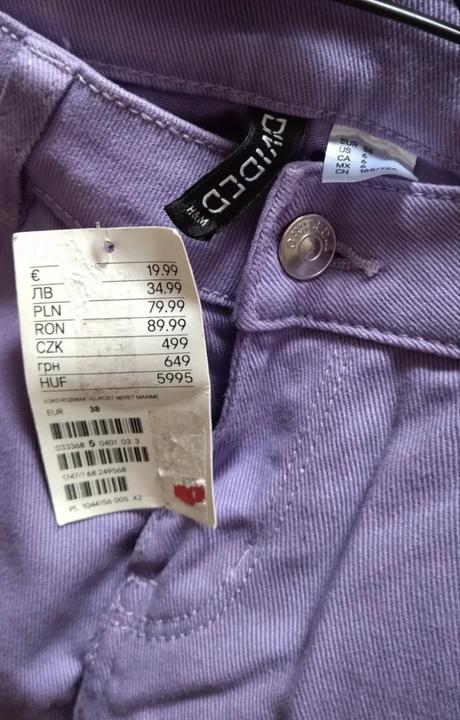 Fialové rifle h&m, h&m,m