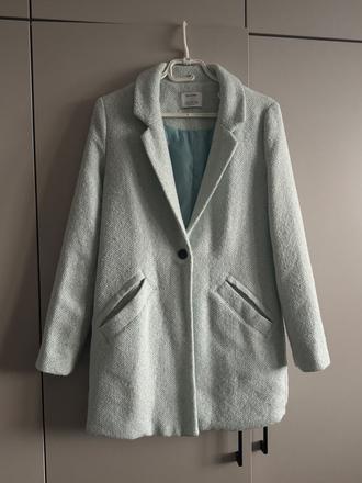 Prechodný kabátik mentolovej farby, bershka,s
