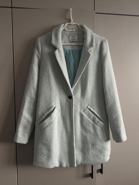 Prechodný kabátik mentolovej farby, bershka,s