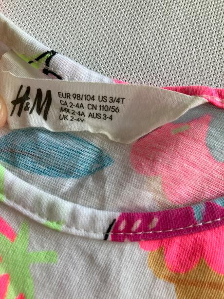 Šaty letne, h&m,98