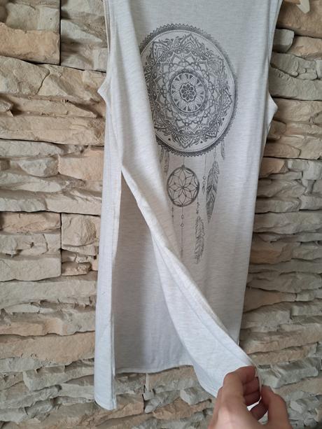 Predĺžené tričko bez rukávov, h&m,s