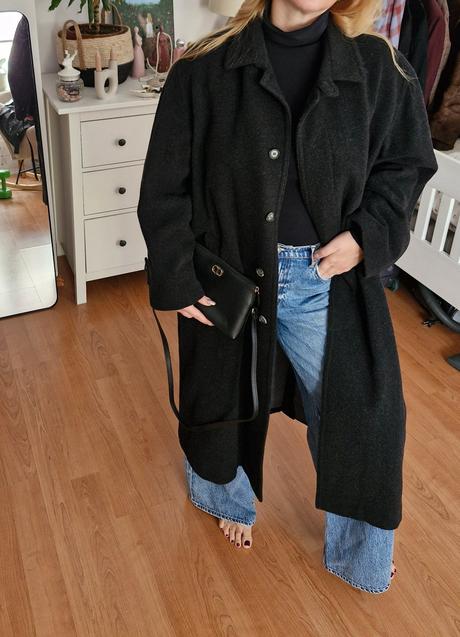 Oversize kabát s vlnou a kašmírom, xxl