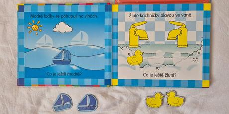 Magnetická knižka barvy a magnetická hra autá, 