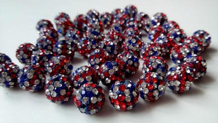 Shamballa korálky 10 mm england, 