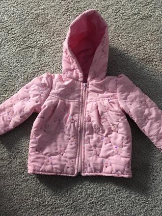 Ružová bundicka s flitrami, 80