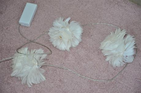 Pierková svetelná girlanda,