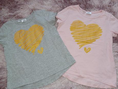 Tričko so srdcom ružové 140/146, bonprix,140