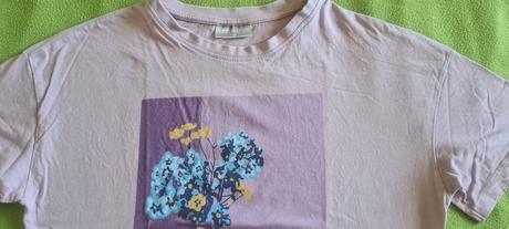 Tričko s kvetmu a flitrami, 170