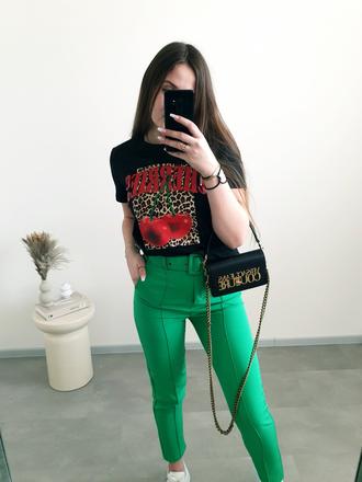 Zelené nohavice s, s