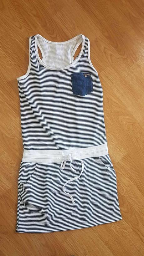 Bielo modré šaty / tunika v. s, s