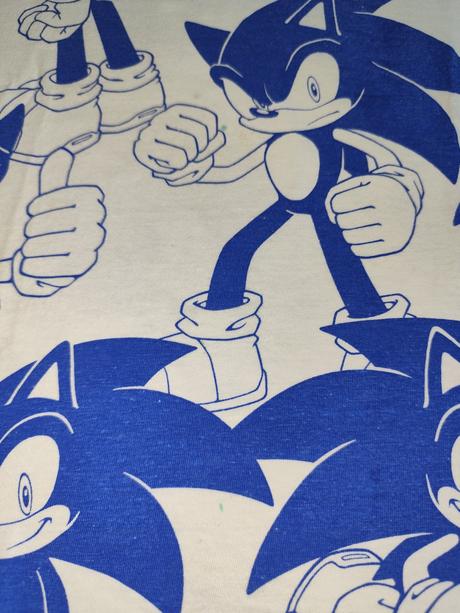 3x tričko ježko sonic + knuckles, h&m,122