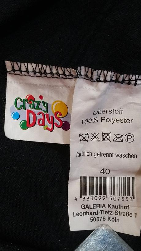 3-dielny kostým čierna čarodejnica, crazy days, 40, 