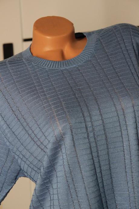 Modrý pletený sveter, xl, xl
