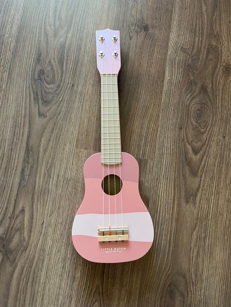 Detská ružová gitara little dutch,