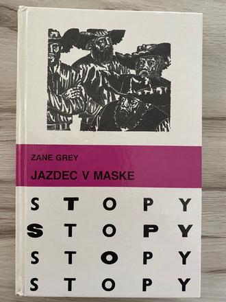 Krásna stará retro kniha stopy jazdec v maske zane,