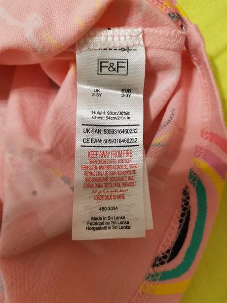 Letné šatôčky s jednorožcom, f&f,98