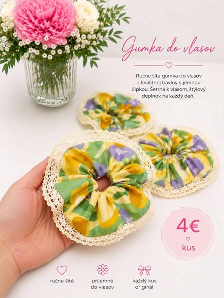 Scrunchies gumičky do vlasov - rôzny vyber, 