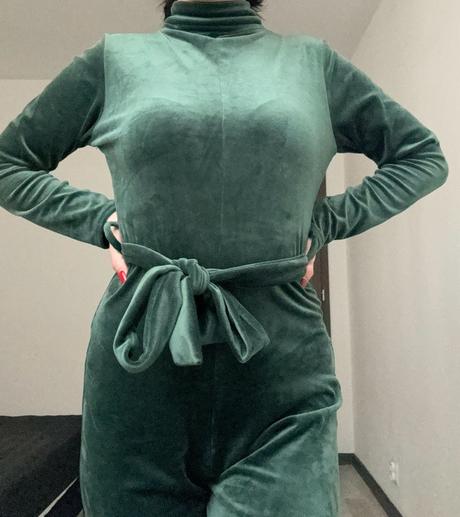 Dámsky dlhý zamatový overal, 